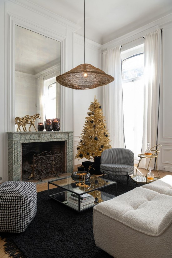 J-Line Tavolino Da Caffe Ferro/Vetro Nero Large.