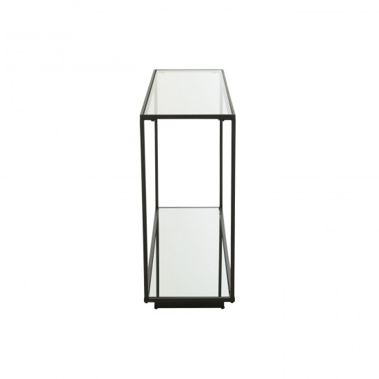 J-Line J Line tables de drapier murales Jolipa Console Fer Verre Noir.