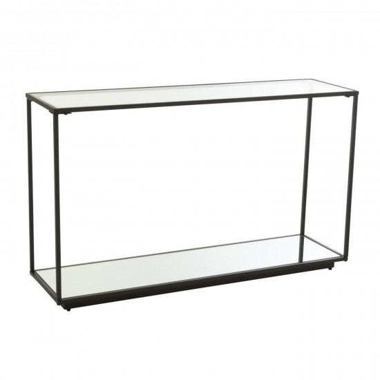 J Line Console Fer Verre Noir L132xB36xH81 cm Jline 55912 by Jolipa 55912.