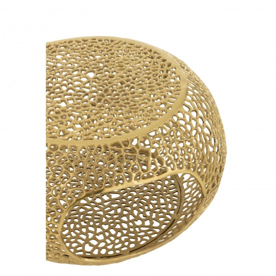 J-Line J Line tables de salon basse Jolipa Table Basse Aluminium Doré Small.