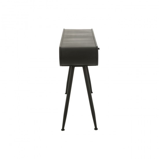 J-Line J Line tables de drapier murales Jolipa Console Wood And Metal Table Console Bois De Sapin Noir Beige Clair.