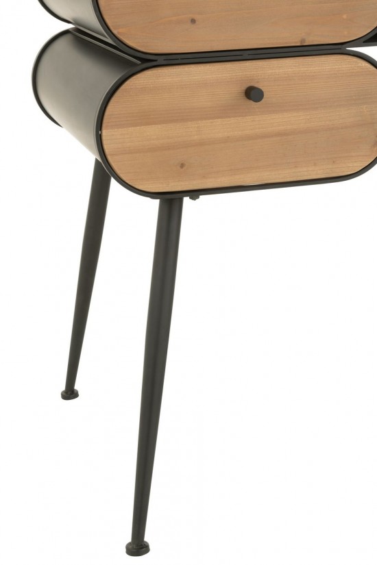 J-Line J Line bureaux d ecriture Bureau Bois De Sapin Noir Beige Clair.