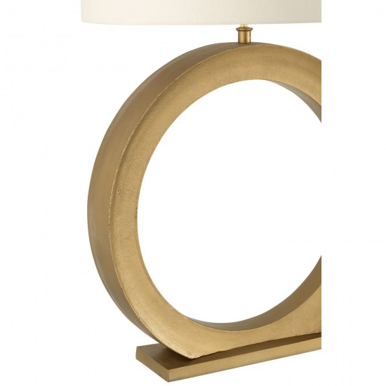 Jolipa Lampe Rond Aluminium Doré.