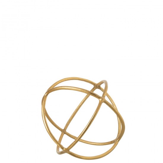 J Line Boule Sculpture Aluminium Doré Large L30xB30xH30 cm Jline 55991 by Jolipa 55991.