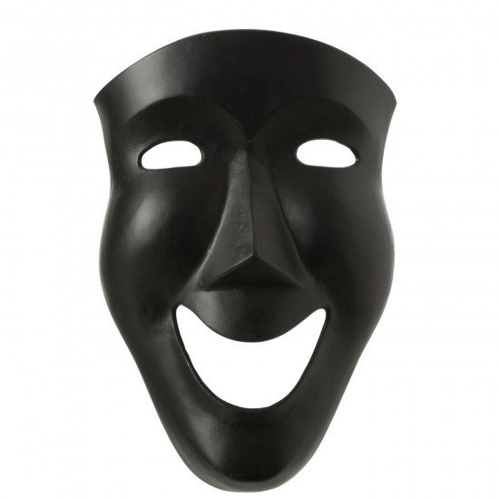 J Line Figurine Abstraite Masque Facial Aluminium Noir Large L41xB15xH61 cm Jline 56001 by Jolipa 56001.