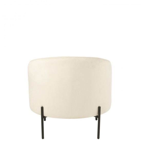 Jolipa Fauteuil Fer Blanc Cassé Noir.