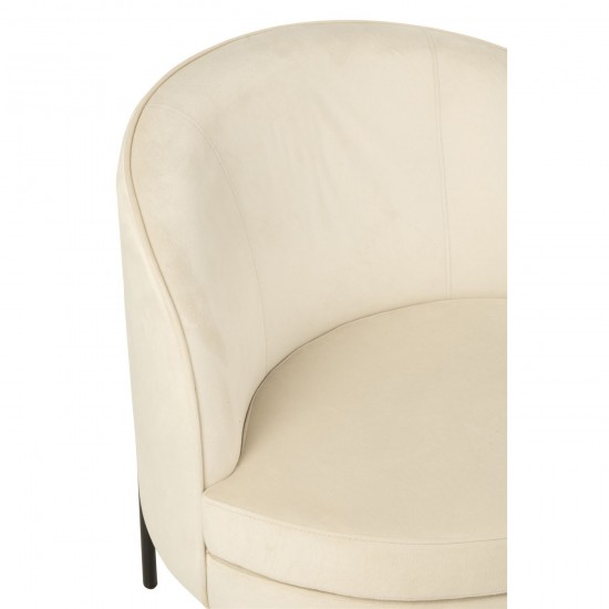 J-Line J Line fauteuils Fauteuil Fer Blanc Cassé Noir.