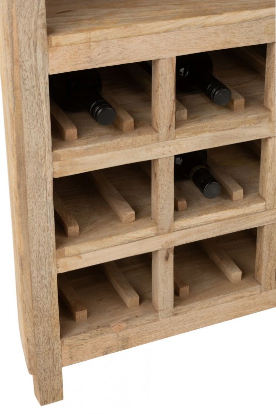 J-Line Mobile Bar Lounge Legno Di Mango Naturale.