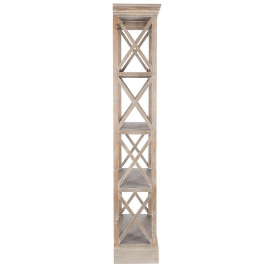 J-Line J Line bibliotheque bois croise coussins Jolipa Coussin Tissé Laine Écru Marron.