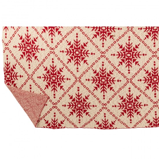 Jolipa Couverture Flocons De Neige Coton Blanc Blanc.