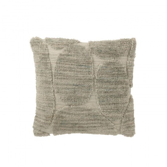 J Line Coussin Motif Pierre Polyester Bleu Gris L45xB45xH15 cm Jline 56345 by Jolipa 56345.