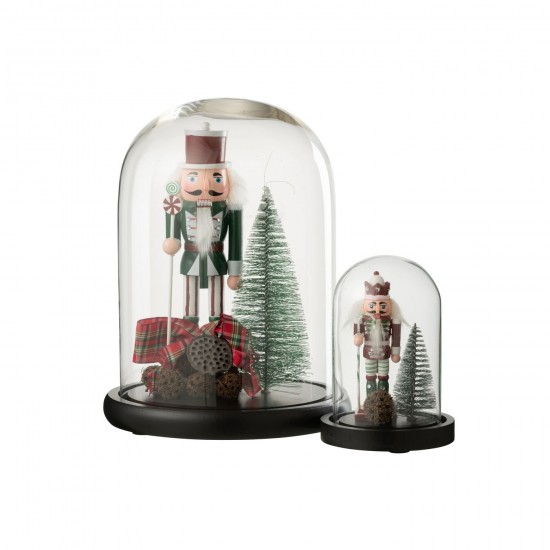 J-line 56475 Jolipa JLine objets deco cloche en verre avec objet.