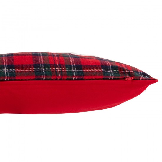 J-Line J Line coussins Jolipa Coussin Noël Laine Rouge Noël Blanc.