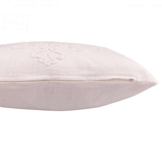 J-Line J Line coussins Jolipa Coussin Flocon De Neige Coton Blanc.