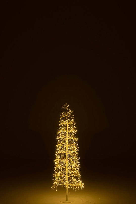 J-Line J Line arbres sapins de noel sur pied Jolipa Arbre Led Lumières Blanc Chaud Fer Blanc Medium.