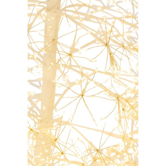 Jolipa Arbre Led Lumières Blanc Chaud Fer Blanc Large.