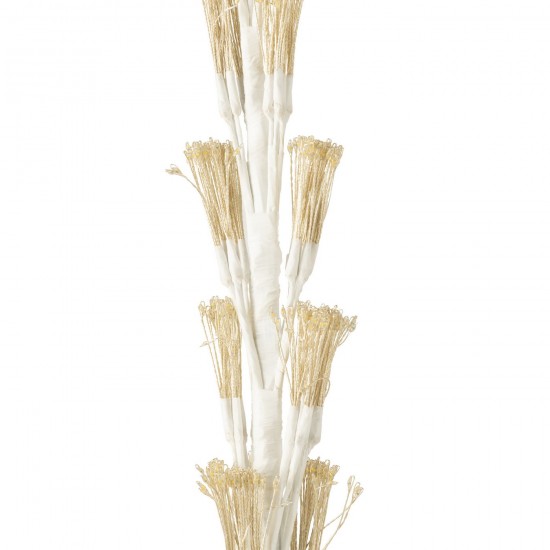 J Line Arbre Led Lumières Blanc Chaud Fer Blanc Extra Large L65xB65xH240 cm Jline 56532 by Jolipa 56532.