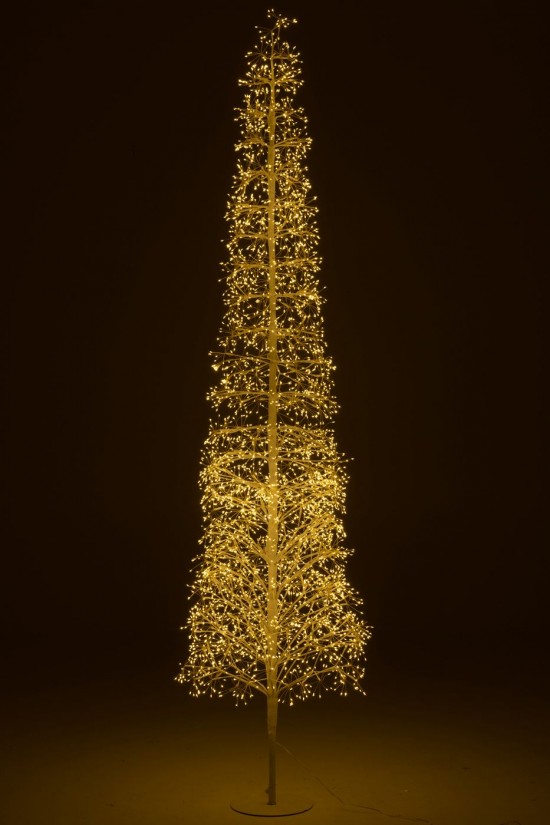J-Line J Line arbres sapins de noel sur pied Jolipa Arbre Led Lumières Blanc Chaud Fer Blanc Extra Large.