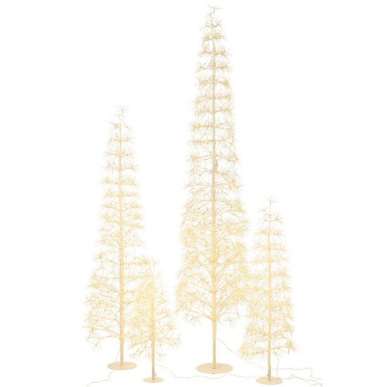 J-Line J Line arbres sapins de noel sur pied Arbre Led Lumières Blanc Chaud Fer Blanc Extra Large.