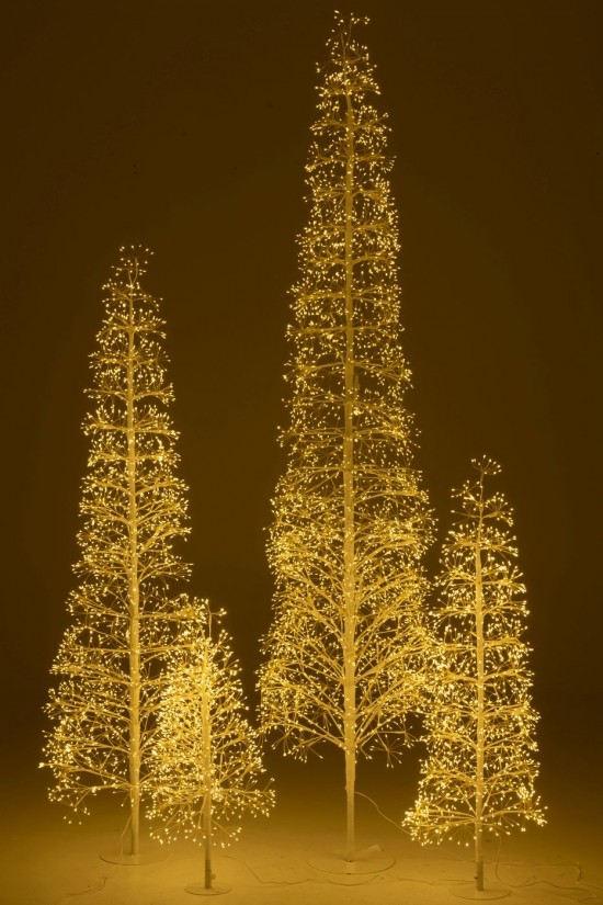 J-Line Albero Led Luci Bianco Caldo Ferro Bianco Extra Large.