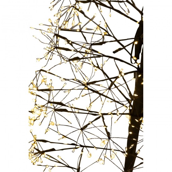 Jolipa Arbre Led Lumières Blanc Chaud Fer Noir Medium.