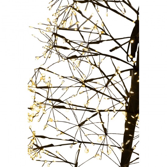 Jolipa Arbre Led Lumières Blanc Chaud Fer Noir Large.