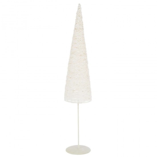 J Line Sapin De Noël Sur Base Métal Papier Blanc Large L15xB15xH85 cm Jline 56561 by Jolipa 56561.