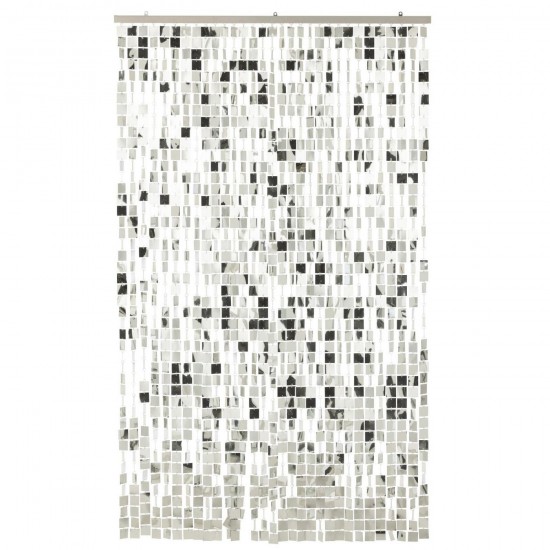 J Line Rideau Carré Pvc Argenté L120xH200 cm Jline 56642 by Jolipa 56642.