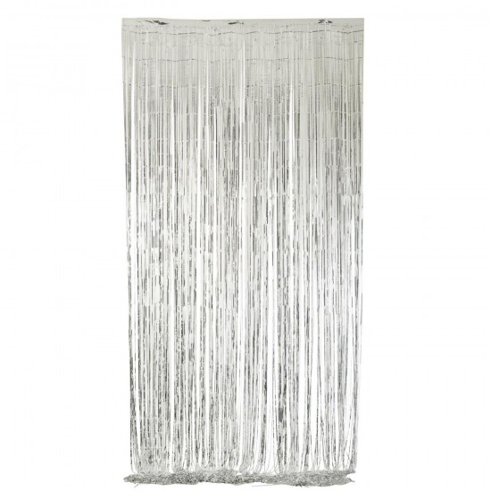 J Line Rideau Franges Vinyle Argenté L200xH500 cm Jline 56646 by Jolipa 56646.