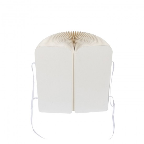 J-Line J Line poufs Pouf Pliable Papier Blanc Cassé.