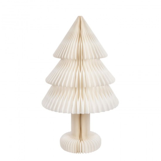 J Line Sapin De Noël Pliable Papier Blanc Cassé Large L60xB60xH100 cm Jline 56760 by Jolipa 56760.