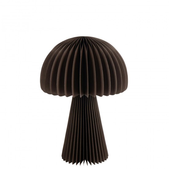 J Line Abat Jour Champignon Pliable Papier Marron Foncé L28xB28xH40 cm Jline 56772 by Jolipa 56772.
