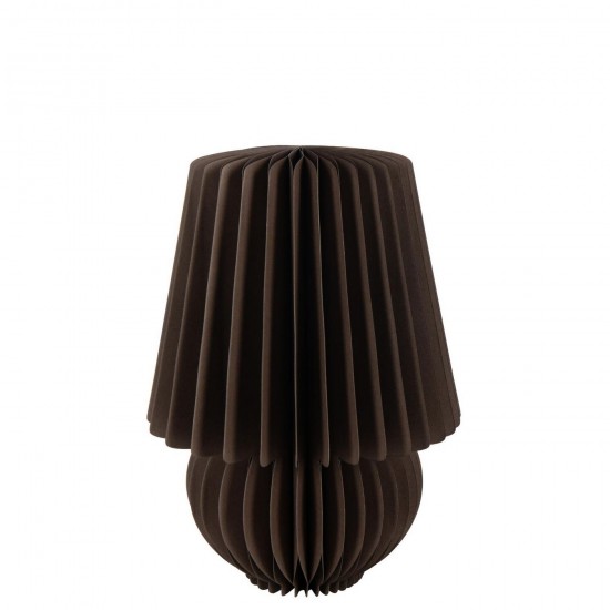 J Line Abat Jour Pliable Papier Marron Foncé L27xB27xH38 cm Jline 56774 by Jolipa 56774.