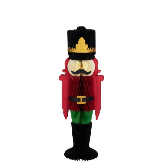 J Line Casse Noisette Pliable Papier Rouge Noël Vert Foncé L34xB34xH100 cm Jline 56784 by Jolipa 56784.