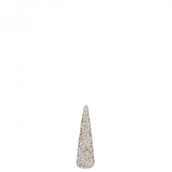 J Line Cône Sequins Mousse Champagne Small L12xB12xH46 cm Jline 56800 by Jolipa 56800.