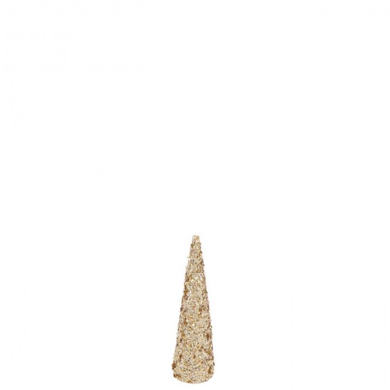 J Line Cône Sequins Mousse Doré Small L12xB12xH46 cm Jline 56803 by Jolipa 56803.