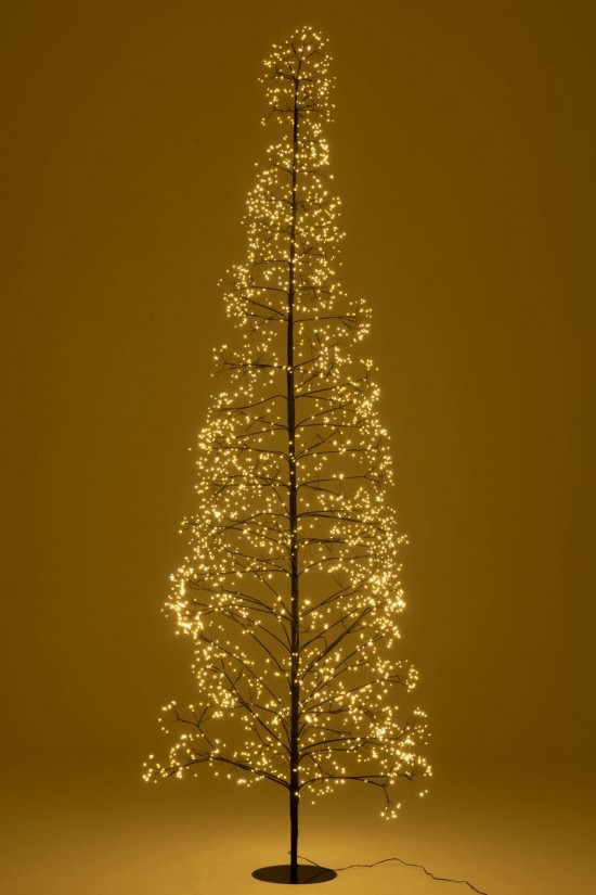 J-Line J Line arbres sapins de noel sur pied Jolipa Arbre 3000 Led Métal Noir Large.