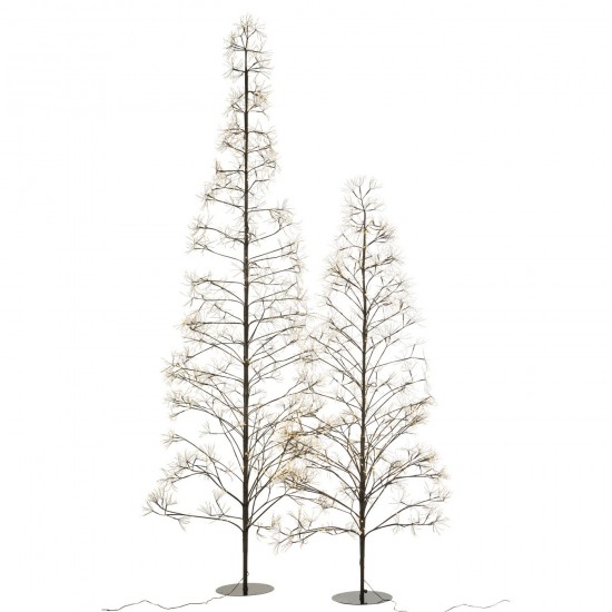 J-Line J Line arbres sapins de noel sur pied Arbre 3000 Led Métal Noir Large.