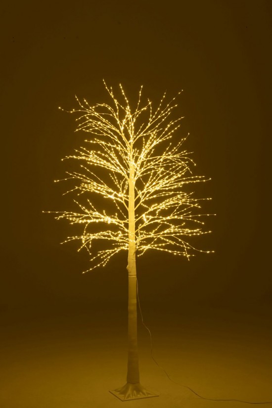 J-Line J Line arbres sapins de noel sur pied Jolipa Arbre 2000 Led Plastique Blanc Medium.