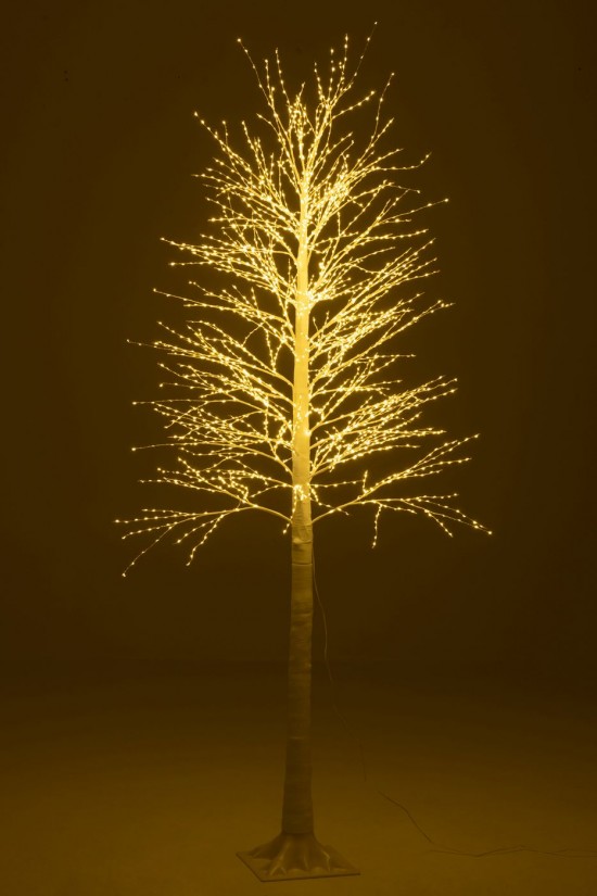 J-Line J Line arbres sapins de noel sur pied Jolipa Arbre 3000 Led Plastique Blanc Large.
