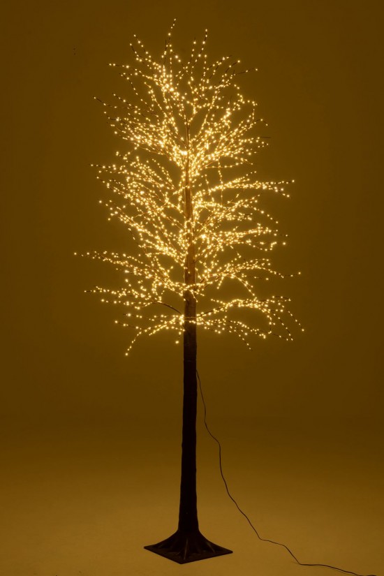 J-Line J Line arbres sapins de noel sur pied Jolipa Arbre 3000 Led Plastique Marron Large.