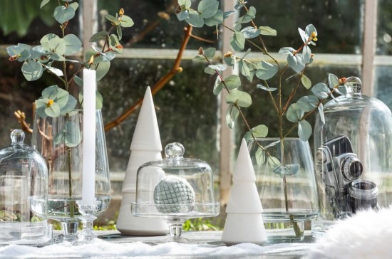 J-Line J Line calendriers calendres statuettes Arbre House Advent Calendar Contreplaqué Blanc Naturel.