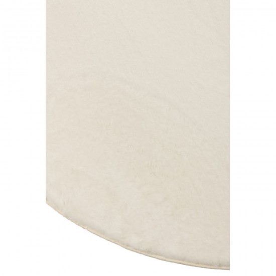 J-Line J Line tapis moquettes Jolipa Tapis Cutie Rond Polyester Blanc.