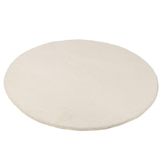 J Line Tapis Cutie Rond Polyester Blanc L150xB150xH2 cm Jline 56900 by Jolipa 56900.