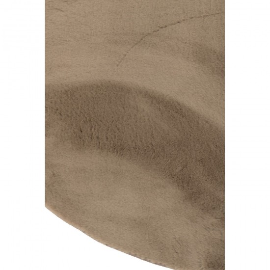 J-Line J Line tapis moquettes Jolipa Tapis Cutie Rond Polyester Taupe.