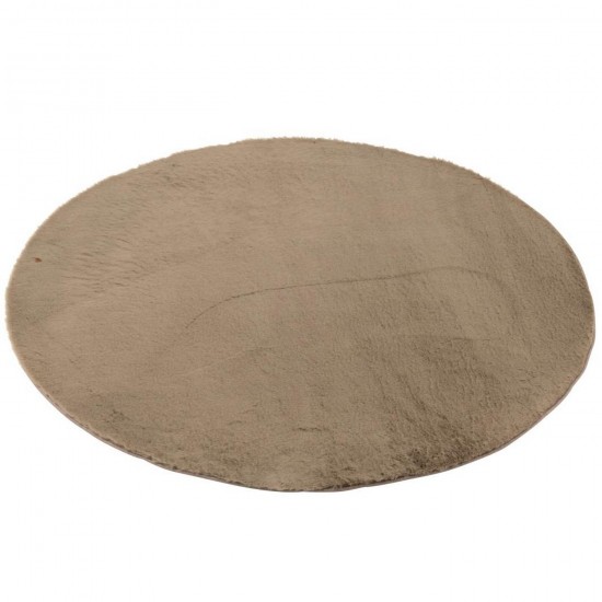 J Line Tapis Cutie Rond Polyester Taupe L150xB150xH2 cm Jline 56901 by Jolipa 56901.