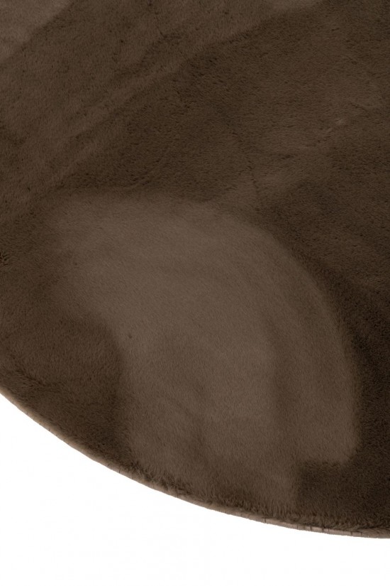 J-Line J Line tapis moquettes Jolipa Tapis Cutie Rond Polyester Marron Foncé.