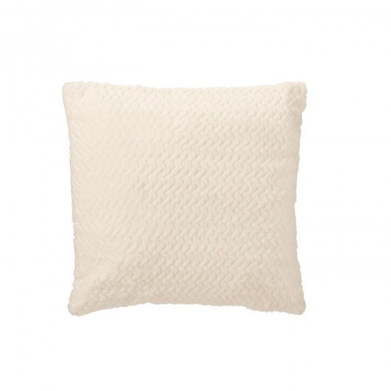J Line Coussin Polyester Blanc L45xB45xH15 cm Jline 56903 by Jolipa 56903.