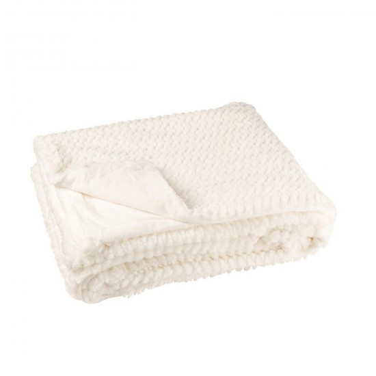J Line Couverture Polyester Blanc L130xB180 cm Jline 56904 by Jolipa 56904.
