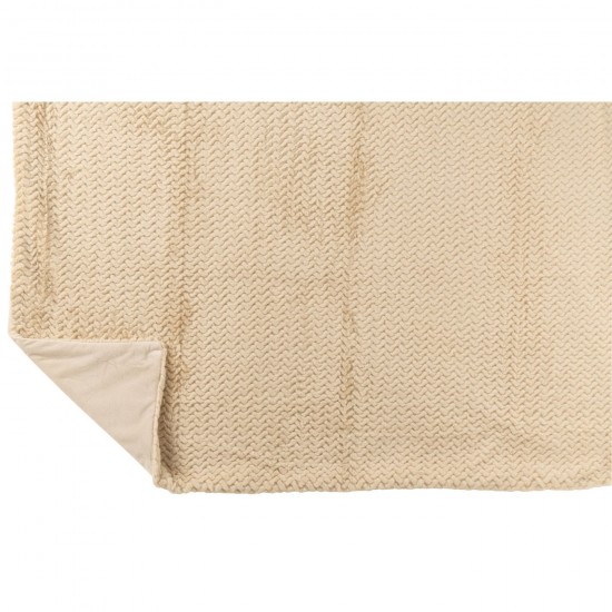 J-Line J Line Jolipa Couverture Polyester Beige.